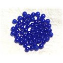 20pc - Perles de Pierre - Jade Boules 6mm Bleu roi   4558550002440