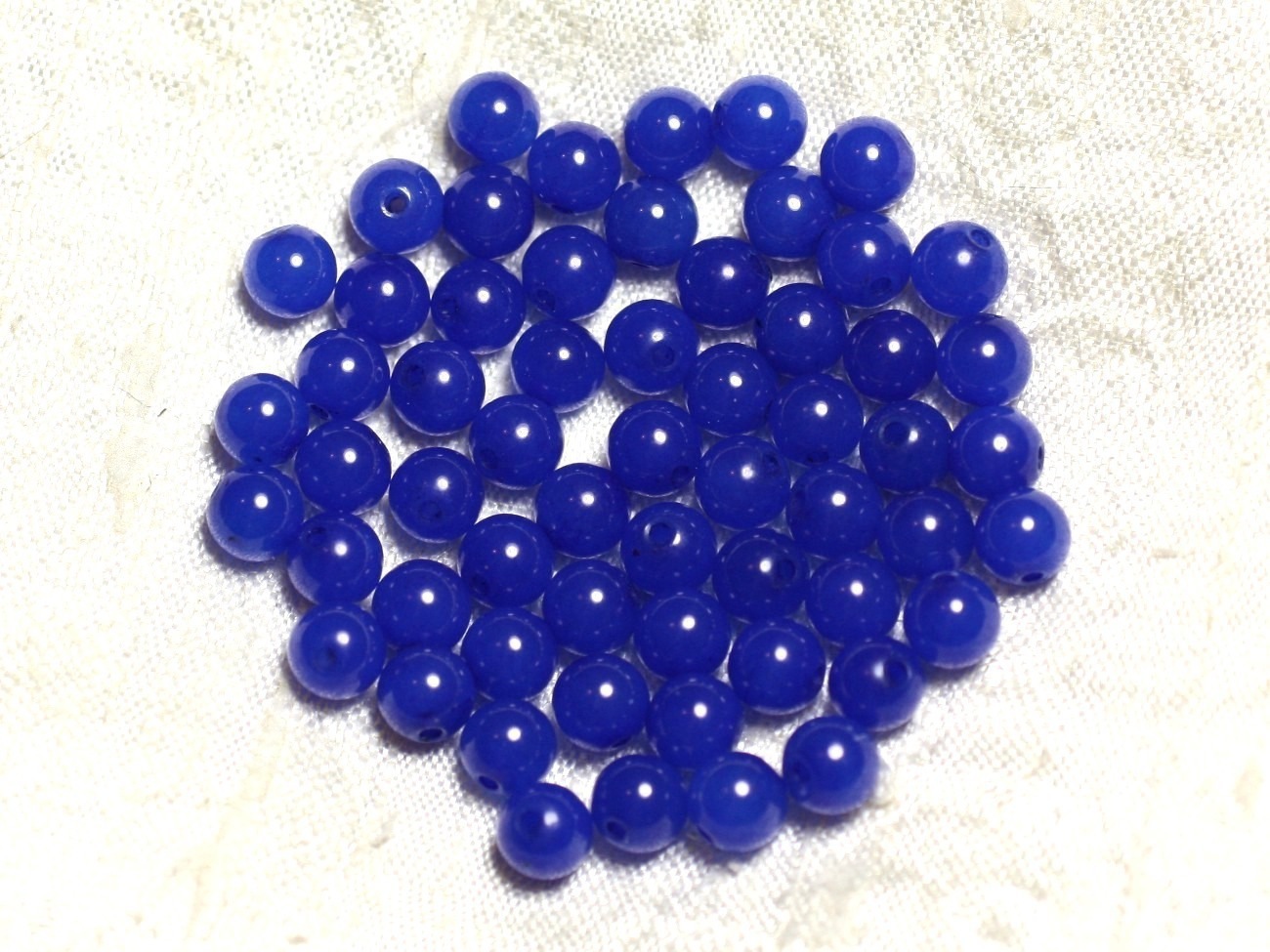 20pc - Perles de Pierre - Jade Boules 6mm Bleu roi   4558550002440