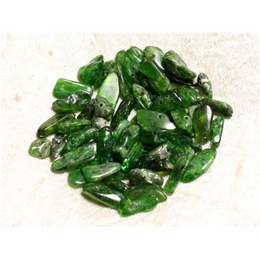 10pc - Perles de Pierre - Diopside Verte Rocailles Chips Batonnets 10-18mm   4558550002648