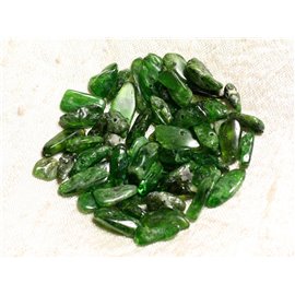 10pc - Perles de Pierre - Diopside Verte Rocailles Chips Batonnets 10-18mm   4558550002648