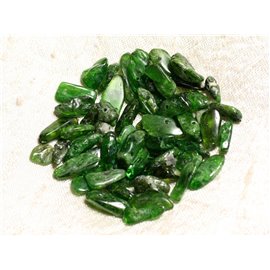 10pc - Perline di pietra - Bastoncini di chip di Rocailles al diopside verde 10-18mm 4558550002648