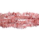 130pc environ - Perles de Pierre Quartz Cerise Rocailles Chips 5-10mm - 4558550002679