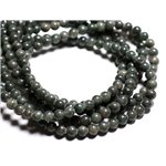 20pc - Perles Pierre - Jade Boules 6mm Gris Vert Kaki Sapin - 4558550002709