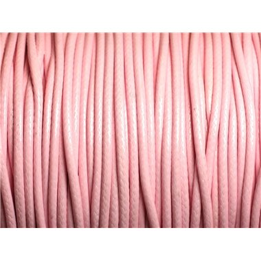 5 Mètres - Cordon de Coton Ciré 1.5mm Rose clair   4558550003225 