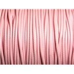 5 Mètres - Cordon de Coton Ciré 1.5mm Rose clair   4558550003225 