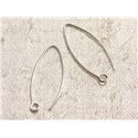 10 Paires - Crochets Argent 925 Boucles d'Oreilles 28mm   4558550003522