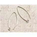 10 Paires - Crochets Argent 925 Boucles d'Oreilles 28mm   4558550003522