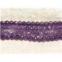 10pc - Perles de Pierre - Améthyste Boules Facettées 6mm   4558550003621