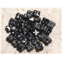 2pc - Perles de Pierre - Obsidienne Flocon Trèfle Fleur 9-10mm   4558550003805