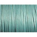 5 mètres - Cordon Coton Ciré 2mm Bleu Turquoise   4558550003850 