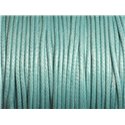 5 mètres - Cordon Coton Ciré 2mm Bleu Turquoise   4558550003850 