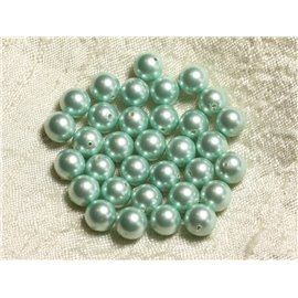 10pz - Palline Nacre Pearls 8mm ref C4 Verde menta 4558550004185