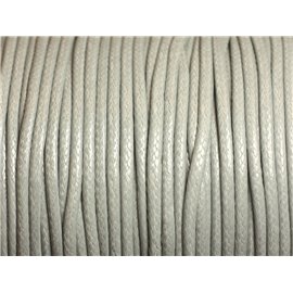 5 metri - Cordoncino in cotone cerato 2 mm Grigio chiaro - 4558550004239 