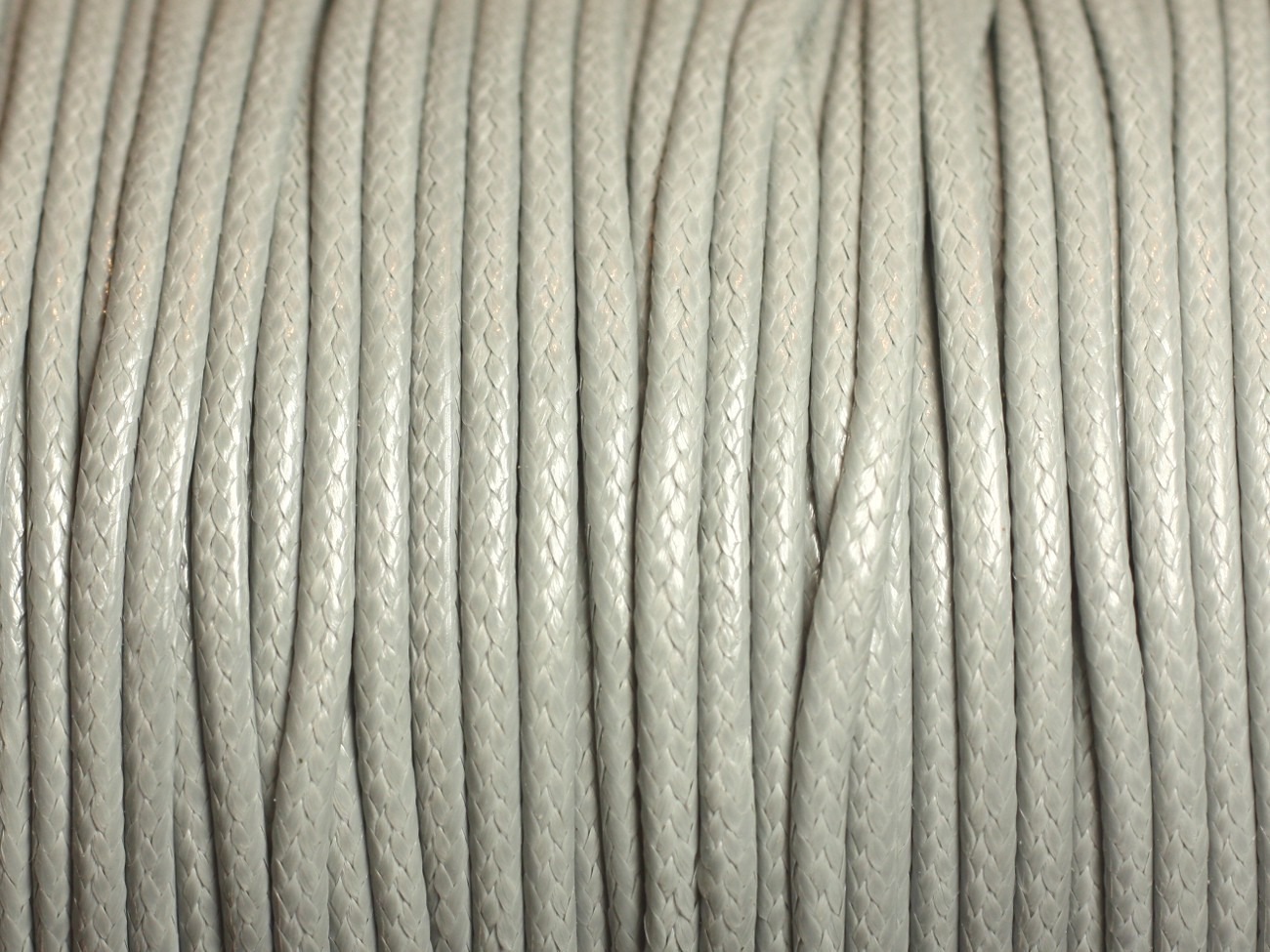 5 mètres - Cordon Coton Ciré 2mm Gris clair -  4558550004239 