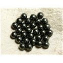 10pc - Perles Nacre Boules 8mm ref C1 Gris Noir   4558550004253