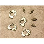 20pc - Fermoirs Toggle T Métal Bronze Qualité Elephant 25mm   4558550004512