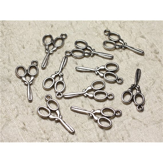 20pc - Breloques Pendentifs Métal Argenté Qualité - Ciseaux 30mm   4558550004628