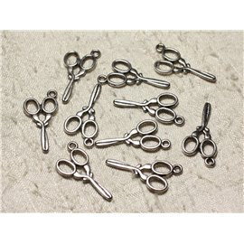20pc - Quality Silver Plated Metal Pendants Charms - Scissors 30mm 4558550004628