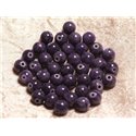 10pc - Perles de Pierre - Jade Violet Indigo Boules 8mm   4558550004635