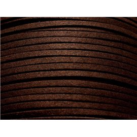 5 meters - Suede Lanyard Cord 3x1.5mm Brown Coffee Brown 4558550004765 