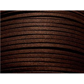 5 metri - Cordino per cordino in pelle scamosciata 3x1,5 mm Marrone Caffè Marrone 4558550004765 