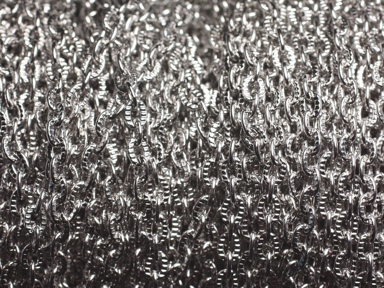 1 mètre - Chaîne Mailles Acier inoxydable 316L - Ovales Martelés 5 x 3.5 x 1mm   4558550005168