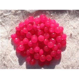 10st - Stenen kralen - Jade Facet Rondelles 6x4mm Neon Roze 4558550010988 