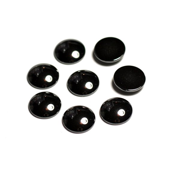 4pc - Cabochons Pierre - Hematite Rond 10mm - 4558550005281