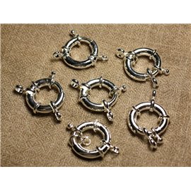 1pc - Large Silver Plated Metal Buoy Clasp 23mm 4558550005298