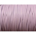 5 Mètres - Cordon de Coton Ciré 1mm Mauve   4558550005342 