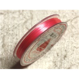 Spoel 10 m - elastische draadvezel 0,8-1 mm roze perzik 4558550005762