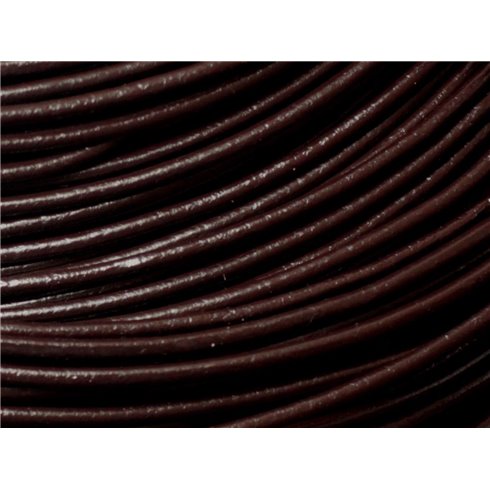 4m - Cordon Cuir Véritable Café 3mm   4558550005847