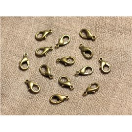 100pc - Moschettoni Metallo Bronzo 12mm Qualità 4558550005960 