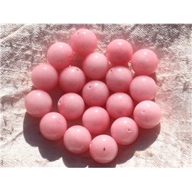 8pc - Perles de Pierre - Jade Boules 12mm Rose Corail   4558550006066