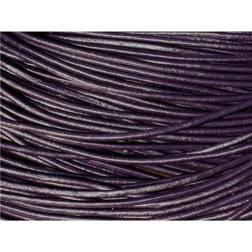 5m - Cordon Cuir Bleu Violet Indigo 2mm   4558550006073 