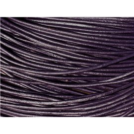 5 m - Cordoncino in pelle blu violetto indaco 2 mm 4558550006073 