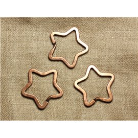 4pc - Keyrings Metal Copper Star 34mm 4558550006103