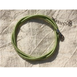1pc - Collana girocollo in seta verde 3 mm 46 cm 4558550006370 