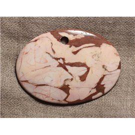 Colgante de piedra semipreciosa - Zebra Jasper 70x50mm n ° 14 4558550006387 