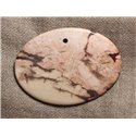 Pendentif en Pierre semi précieuse - Jaspe Zèbre 70x50mm n°15  4558550006394 