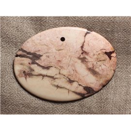 Pendentif en Pierre semi précieuse - Jaspe Zèbre 70x50mm n°15  4558550006394 