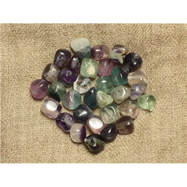 10pc - Perles de Pierre - Fluorite multicolore Nuggets 7-10mm - 4558550006851