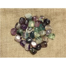 10pc - Perles de Pierre - Fluorite multicolore Nuggets 7-10mm - 4558550006851