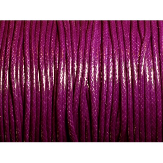 5 mètres - Cordon Coton Ciré 2mm Violet   4558550006882 