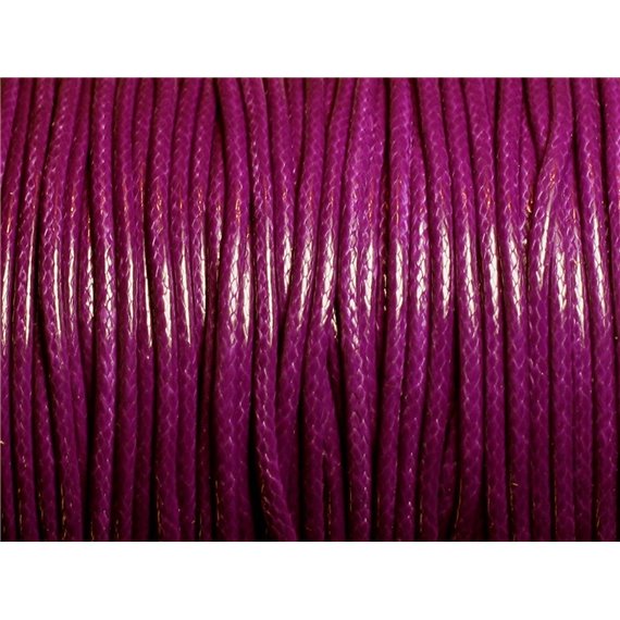 5 mètres - Cordon Coton Ciré 2mm Violet   4558550006882 
