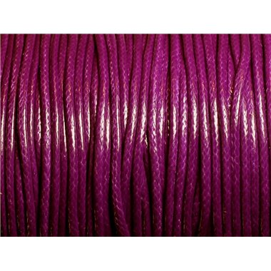 5 mètres - Cordon Coton Ciré 2mm Violet   4558550006882 