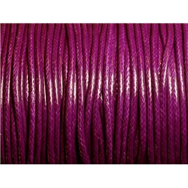 5 mètres - Cordon Coton Ciré 2mm Violet   4558550006882