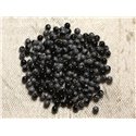 40pc - Perles de Pierre - Obsidienne Flocon Boules 2mm   4558550006950 