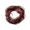 10pc - Colliers Tours de cou Organza et Coton 47cm Marron Chocolat -  4558550006998 