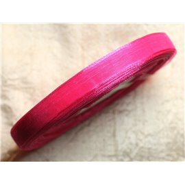 1st - 45 meter klos - Organza Stoffen Lint Fuchsia Roze N ° 1 10mm 4558550111012 